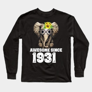 Awesome since 1931 89 Years Old Bday Gift 89th Birthday Long Sleeve T-Shirt